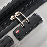 3-Piece Luggage Set With USB Port Airline Approved Carry-On 20-Inch Hard Shell Spinner Wheels And Cup Holder Black