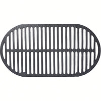 Portable Enameled Cast Iron Oval Grill For Outdoor Cooking, Small Charcoal Hibachi Grill And Tabletop Skillet For Camping