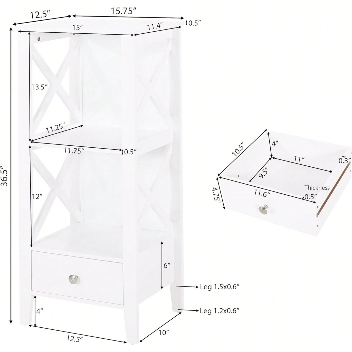 Versatile 1 Drawer Storage Rack For Organizing Home Or Office Essentials