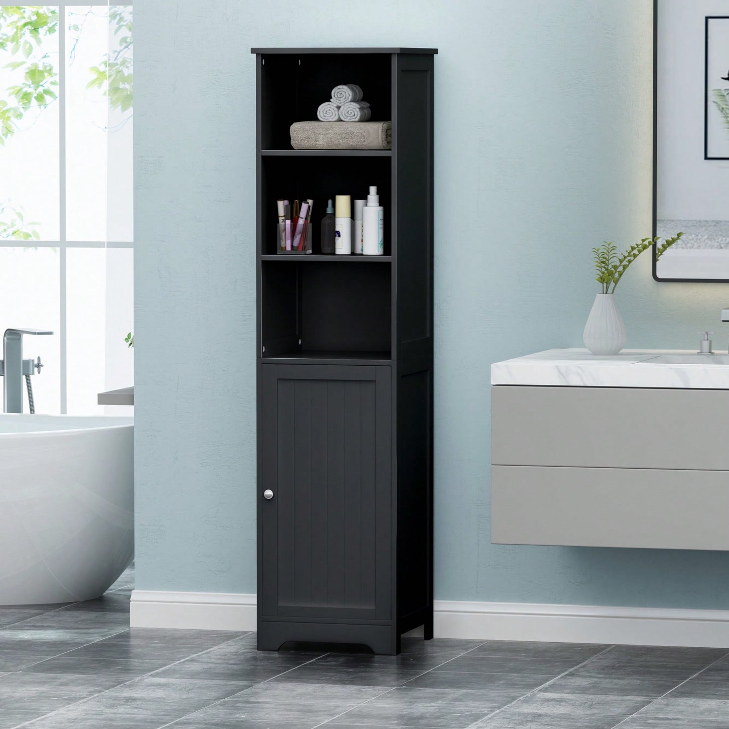 Stylish Wall-Mounted Bathroom Cabinet With Ample Storage Space And Elegant Design