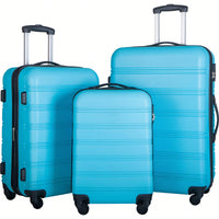 Hardside Spinner Luggage Set With TSA Lock 20 24 28 Inch Travel Suitcases