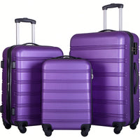 Hardside Spinner Luggage Set With TSA Lock 20 24 28 Inch Travel Suitcases