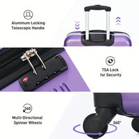 Hardside Spinner Luggage Set With TSA Lock 20 24 28 Inch Travel Suitcases