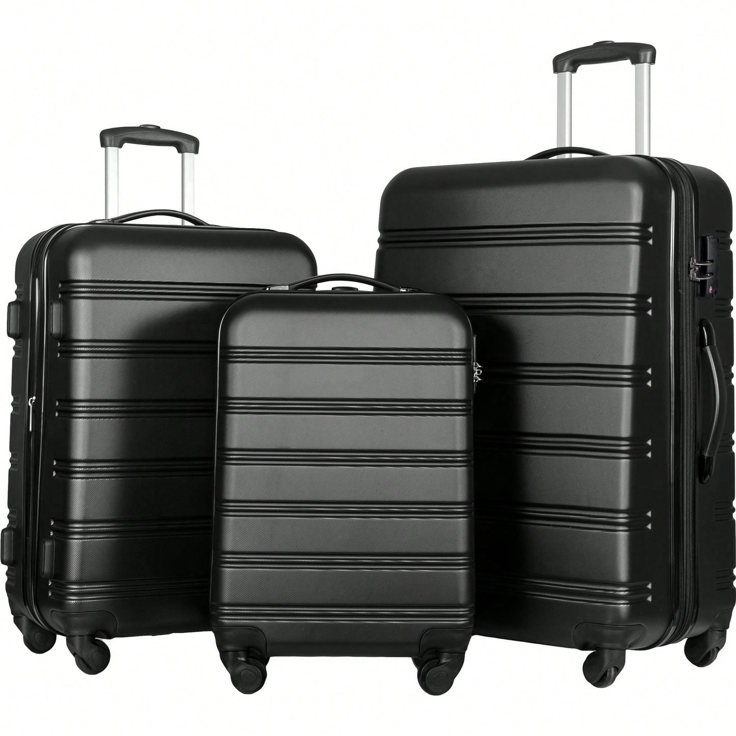 Hardside Spinner Luggage Set With TSA Lock 20 24 28 Inch Travel Suitcases