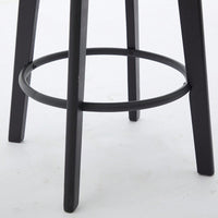 Elegant Velvet Swivel Bar Stools with Button Tufting Rivet Trim for Kitchen Island Home Bar Metal Pull Ring Sturdy Footrest