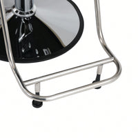 Height Adjustable 360° Swivel Faux Leather Salon Barber Chair For Haircuts Styling Tattoo And Massage - Black