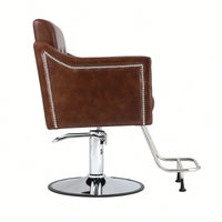 Height Adjustable 360° Swivel Faux Leather Salon Barber Chair For Haircuts Styling Tattoo And Massage - Black