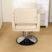 Height Adjustable 360° Swivel Faux Leather Salon Barber Chair For Haircuts Styling Tattoo And Massage - Black