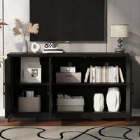 Modern TV Stand For 65 Inch TVs With Spacious Storage And Solid Wood Legs For Living Room Entertainment Center