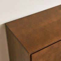 Mid Century Modern 47.3 Inch Sideboard Buffet Cabinet With 2 Doors And 3 Drawers For Kitchen Dining Living Room Bedroom Walnut Finish