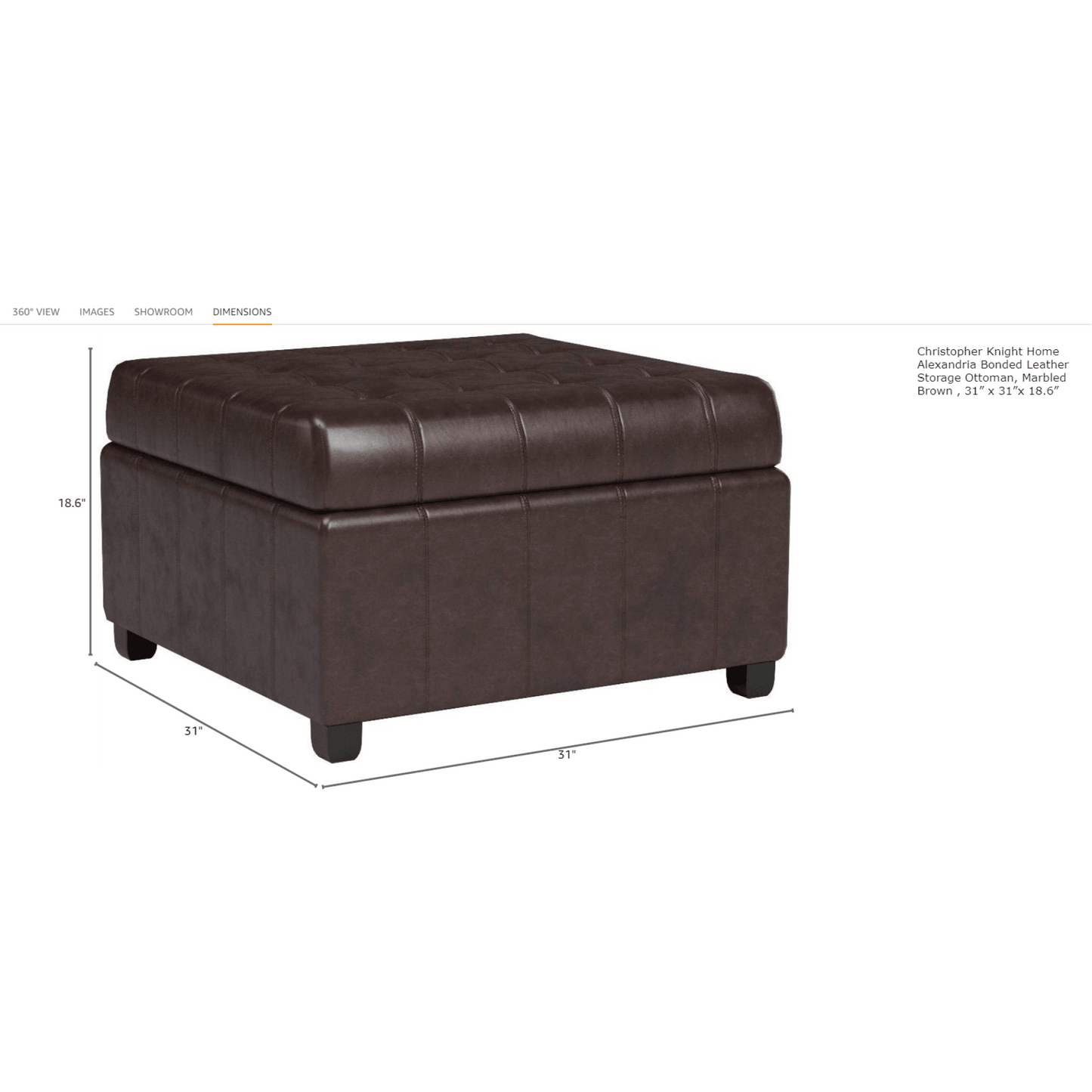 Elegant Upholstered Ottoman With Storage And Stylish Design For Living Room Or Bedroom