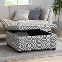 Stylish Upholstered Storage Ottoman For Living Room And Bedroom Organization