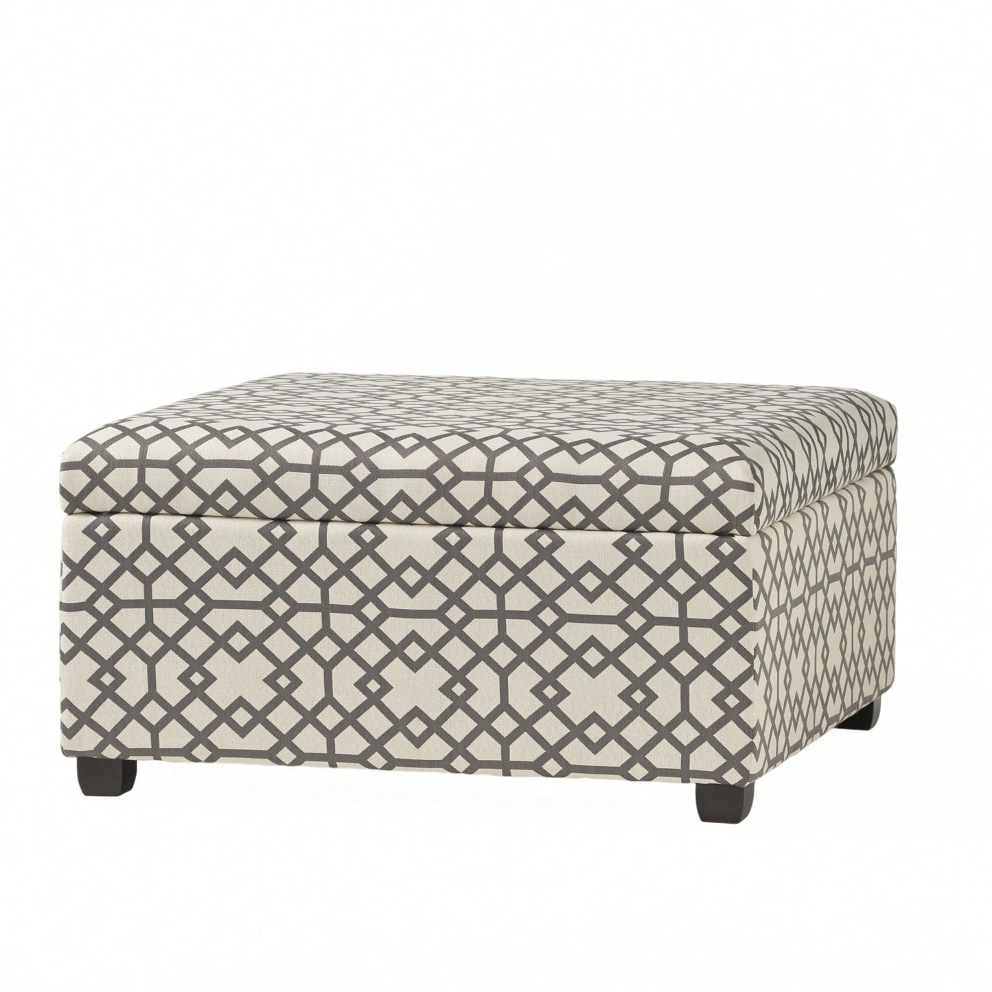 Stylish Upholstered Storage Ottoman For Living Room And Bedroom Organization