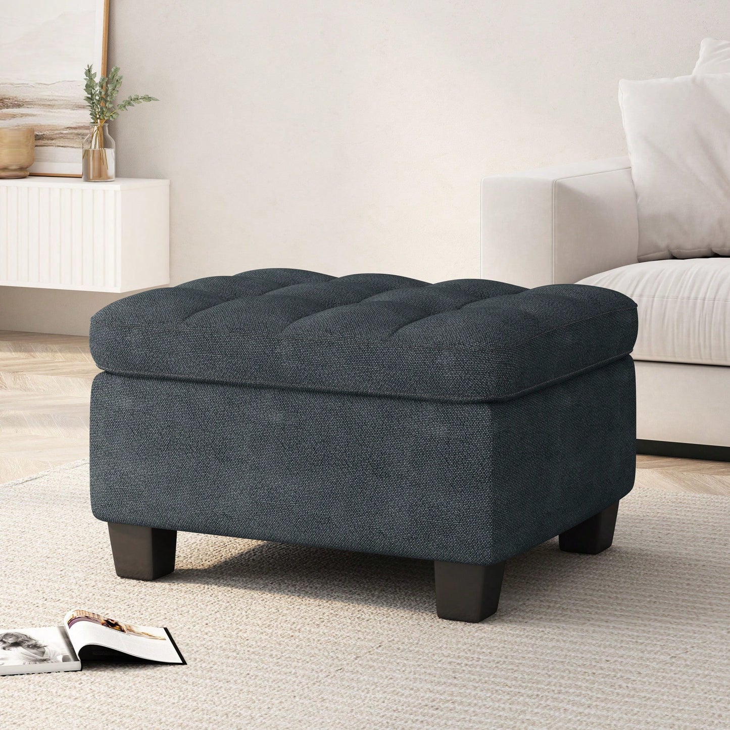 Modern Sectional Ottoman For Versatile Living Room Seating And Storage