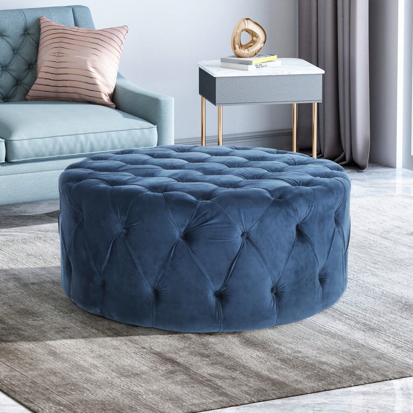 Elegant Ottoman For Living Room Or Bedroom Storage And Seating Solutions