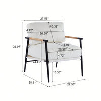 Cozy Modern Accent Chair With Plush Cushions And Stylish Metal Frame For Living Room Bedroom Or Office