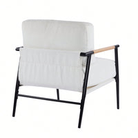 Cozy Modern Accent Chair With Plush Cushions And Stylish Metal Frame For Living Room Bedroom Or Office