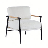 Cozy Modern Accent Chair With Plush Cushions And Stylish Metal Frame For Living Room Bedroom Or Office