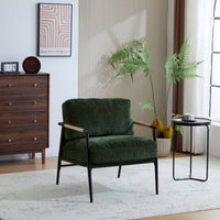 Cozy Modern Accent Chair With Plush Cushions And Stylish Metal Frame For Living Room Bedroom Or Office