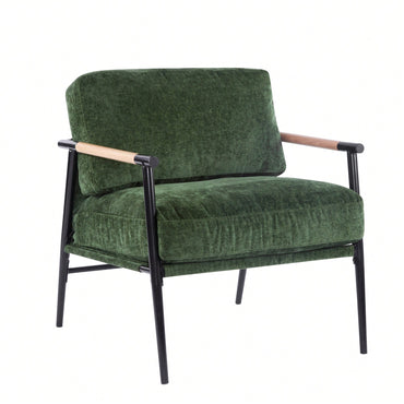 Cozy Modern Accent Chair With Plush Cushions And Stylish Metal Frame For Living Room Bedroom Or Office