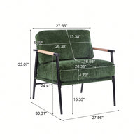Cozy Modern Accent Chair With Plush Cushions And Stylish Metal Frame For Living Room Bedroom Or Office