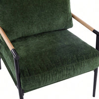 Cozy Modern Accent Chair With Plush Cushions And Stylish Metal Frame For Living Room Bedroom Or Office