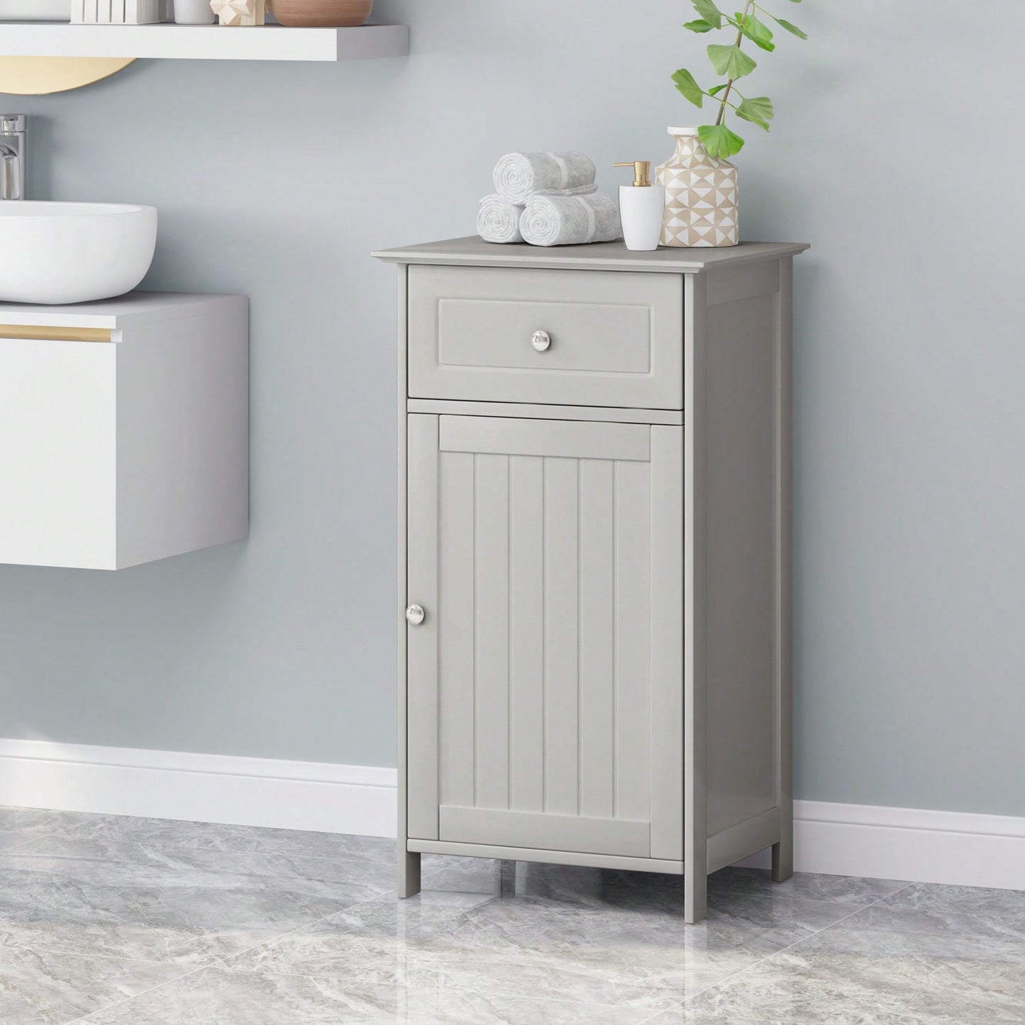 Stylish Wall-Mounted Bathroom Cabinet With Ample Storage Space And Elegant Design