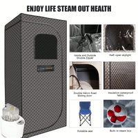Portable Home Steam Sauna Tent With Heater Chair And Remote - Enjoy A Personal Spa Experience