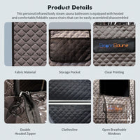 Portable Home Steam Sauna Tent With Heater Chair And Remote - Enjoy A Personal Spa Experience