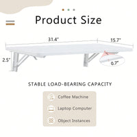 Space-Saving Wall Mounted Folding Table For Laundry Room, Home Office, Kitchen, Garage, And Dining Room
