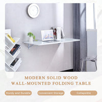 Space-Saving Wall Mounted Folding Table For Laundry Room, Home Office, Kitchen, Garage, And Dining Room
