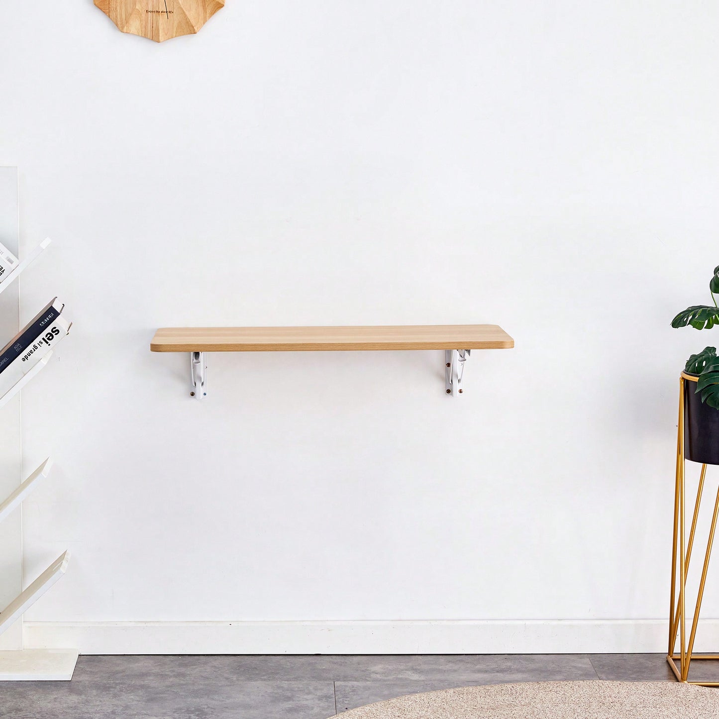 Space-Saving Wall Mounted Folding Table For Laundry Room, Home Office, Kitchen, Garage, And Dining Room