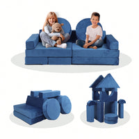 14 Piece Kids Modular Play Couch For Creative Playroom Fun Convertible Foam Sectional Sofa For Toddlers