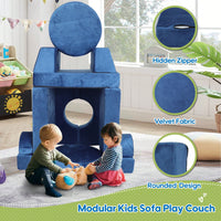 14 Piece Kids Modular Play Couch For Creative Playroom Fun Convertible Foam Sectional Sofa For Toddlers