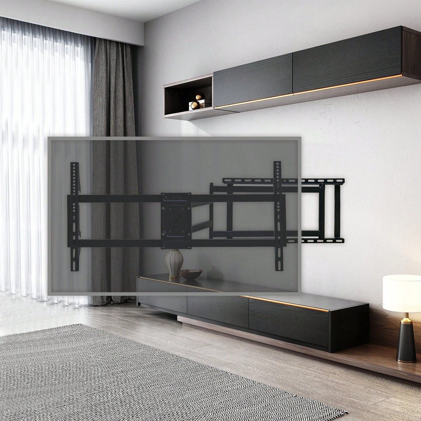 Universal Wall Mount For 90-Inch And Larger TVs With Rotatable Design