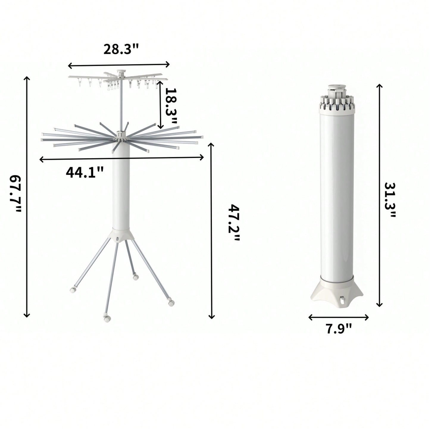 Portable Foldable Aluminum Alloy Double-Tier Clothes Drying Rack For Indoor Outdoor Use Camping Poolside