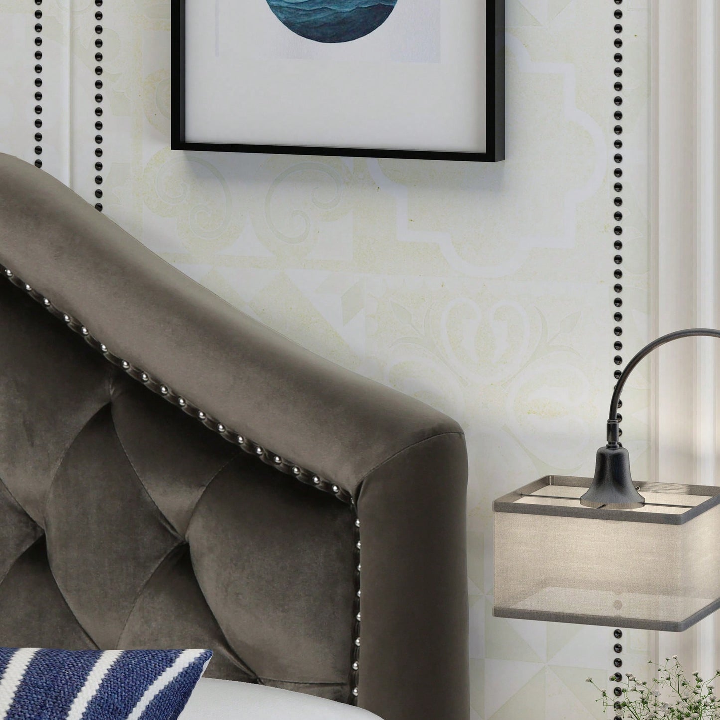 Elegant Upholstered Queen And Full Size Headboard For Stylish Bedroom Decor