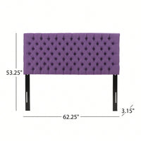 Elegant Upholstered King Size Headboard With Modern Design And Adjustable Height