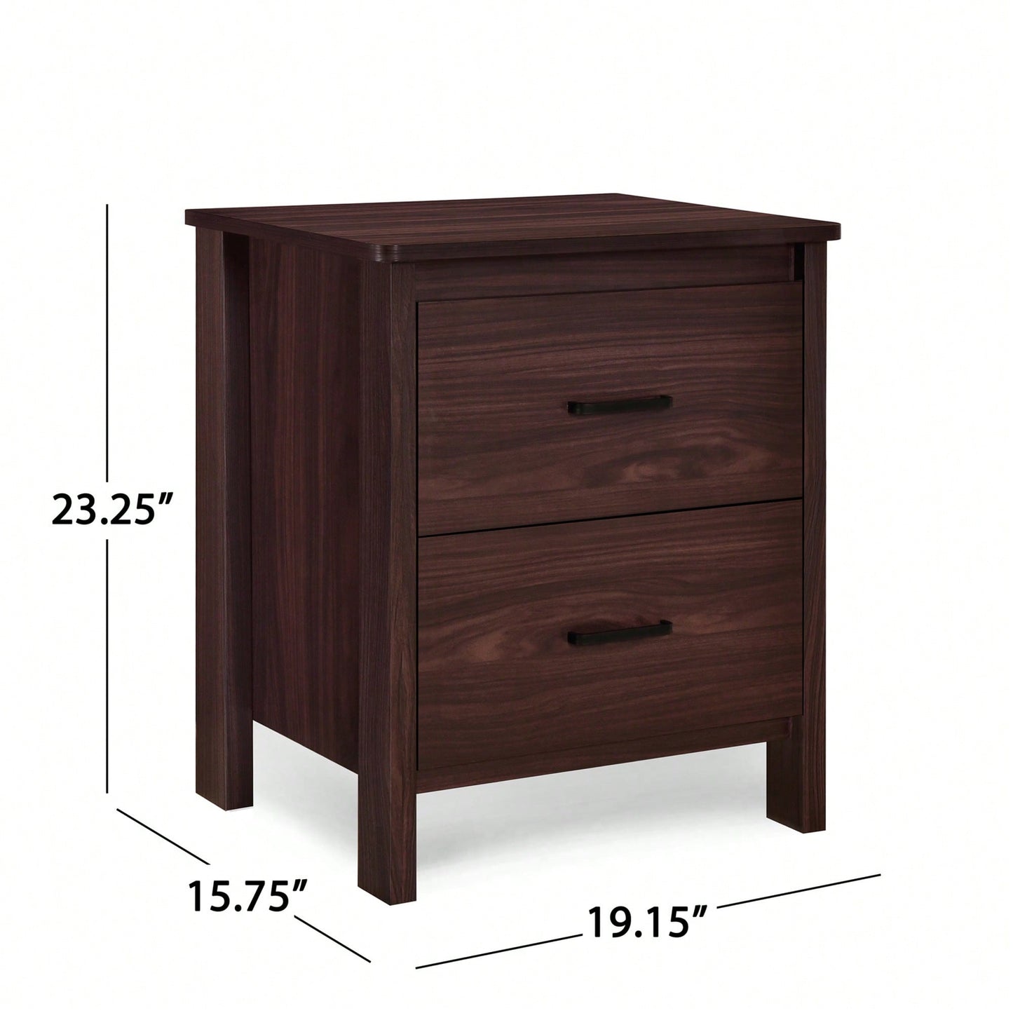 Easy Assembly Nightstand With Storage And Modern Design