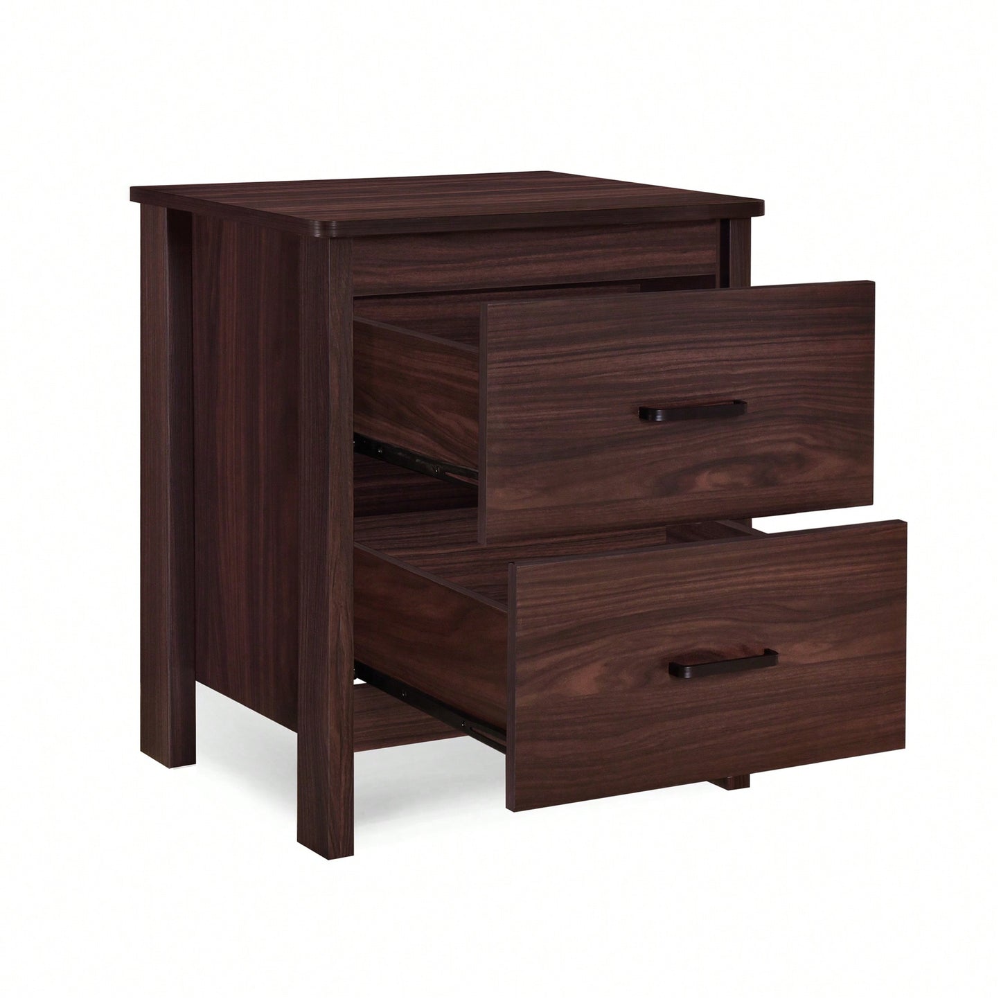 Easy Assembly Nightstand With Storage And Modern Design