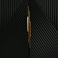 Geometric Wave Design Sideboard With Adjustable Features And Conical Legs For Study Entryway And Living Room