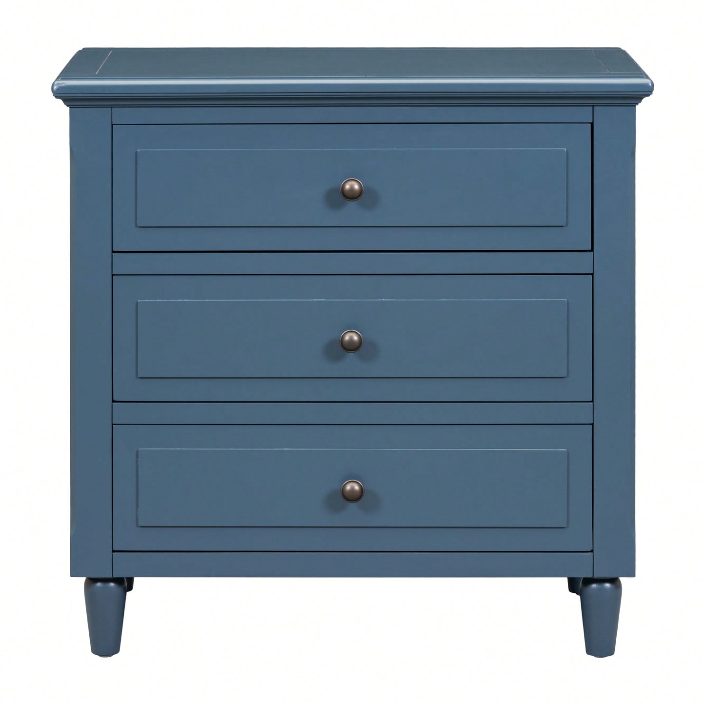 Elegant 3-Drawer Wooden Nightstand With Ample Storage Space For Bedroom Furniture