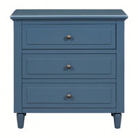 Elegant 3-Drawer Wooden Nightstand With Ample Storage Space For Bedroom Furniture