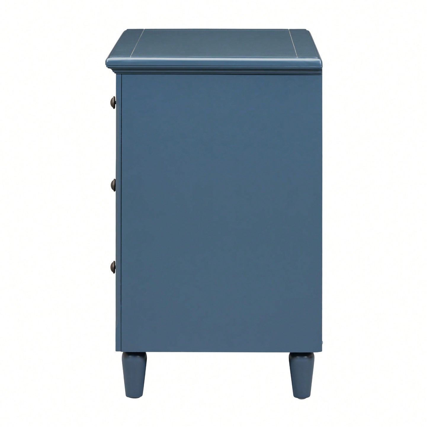 Elegant 3-Drawer Wooden Nightstand With Ample Storage Space For Bedroom Furniture