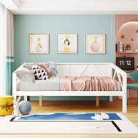 Gray Full Size Daybed With Wood Slat Support For Versatile Bedroom Or Living Room Use