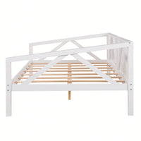 Gray Full Size Daybed With Wood Slat Support For Versatile Bedroom Or Living Room Use