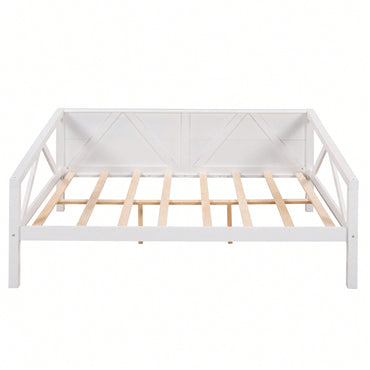 Gray Full Size Daybed With Wood Slat Support For Versatile Bedroom Or Living Room Use