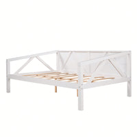 Gray Full Size Daybed With Wood Slat Support For Versatile Bedroom Or Living Room Use