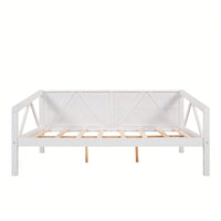 Gray Full Size Daybed With Wood Slat Support For Versatile Bedroom Or Living Room Use