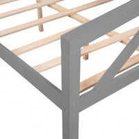 Gray Full Size Daybed With Wood Slat Support For Versatile Bedroom Or Living Room Use
